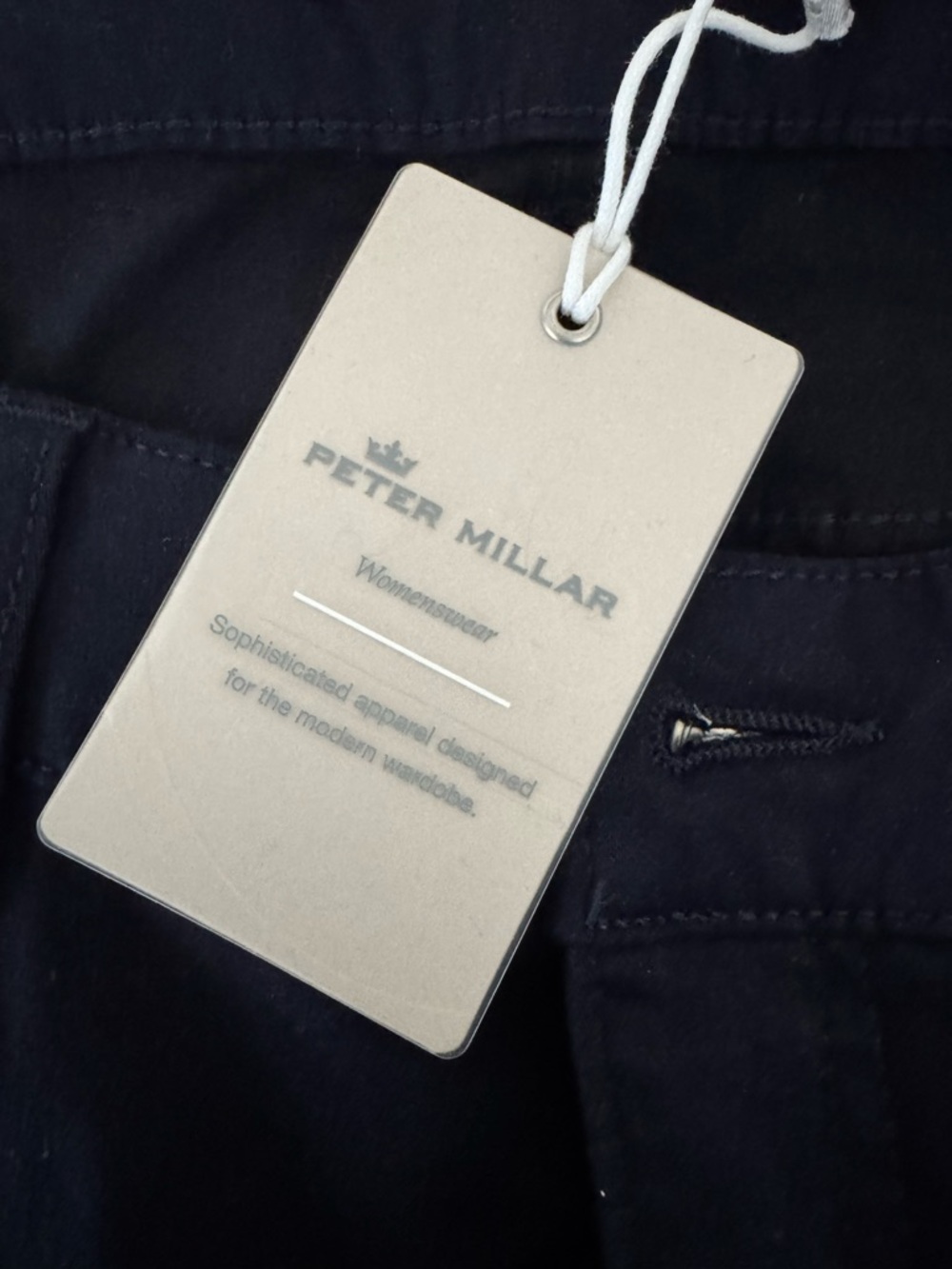 Peter Millar Karlie Stretch Sateen Golf Pants Navy Blue 14 - Picture 7 of 8